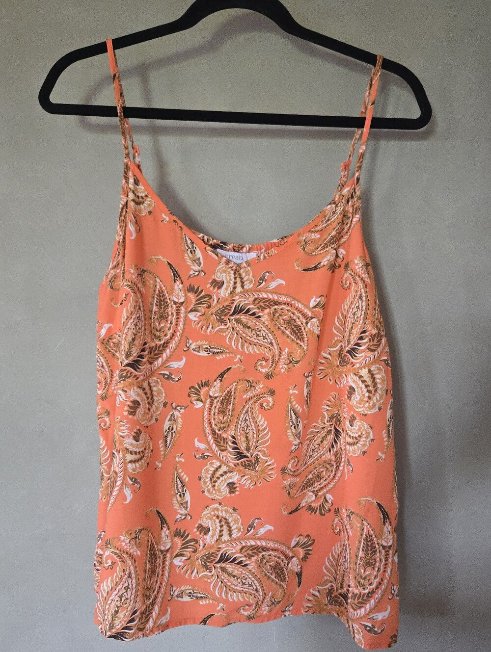 Cream | Coral Paisley Spaghetti-Strap Cami, Size 42 - Picture 2 of 10